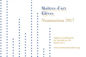 Appel à candidatures Maîtres d'art - Elèves