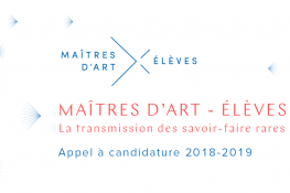 Appel à candidature Maîtres d'art 2019
